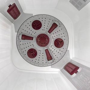Voltas Beko 8 kg Semi Automatic Washing Machine (Burgundy) WTT80DBRT Spin Tub View