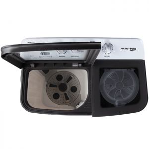 Voltas Beko 8 kg Semi Automatic Washing Machine (Grey) WTT80DGRG Top View Open