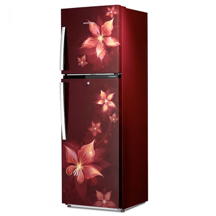 double door fridge red